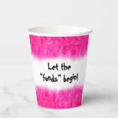 Het is een meisje! - Laat de "fondsen" beginnen! K Papieren Bekers (Achterkant)