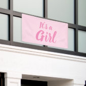 Het is een meisje, licht roze baby shower, geslach spandoek (Buitenkant Gebouw)
