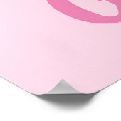 Het is een meisje, lichtroze baby shower, seksespe poster (Hoek)