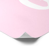 Het is een meisje, lichtroze baby shower, seksespe poster (Hoek)