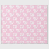 Het is een meisje, lichtroze wit baby shower cadea cadeaupapier (Vlak)