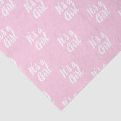 Het is een meisje, lichtroze wit baby shower cadea tissuepapier (Detail)