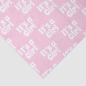 Het is een meisje, lichtroze wit baby shower cadea tissuepapier (Detail)