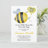 Het is een meisje Little Honey Bee Baby Shower   Kaart (Staand voorkant)