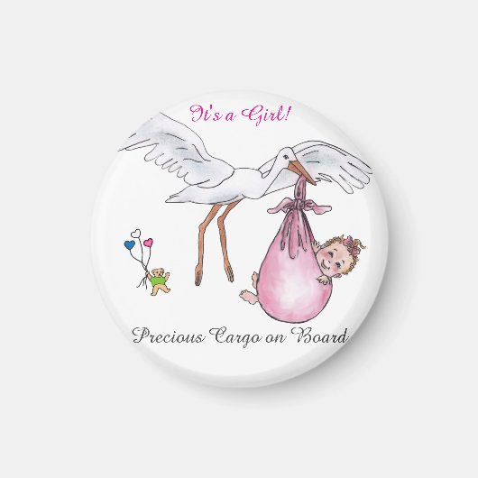 Het is een meisje! Magneet (Voorkant)