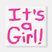 Het is een meisje! magneet (Voorkant)
