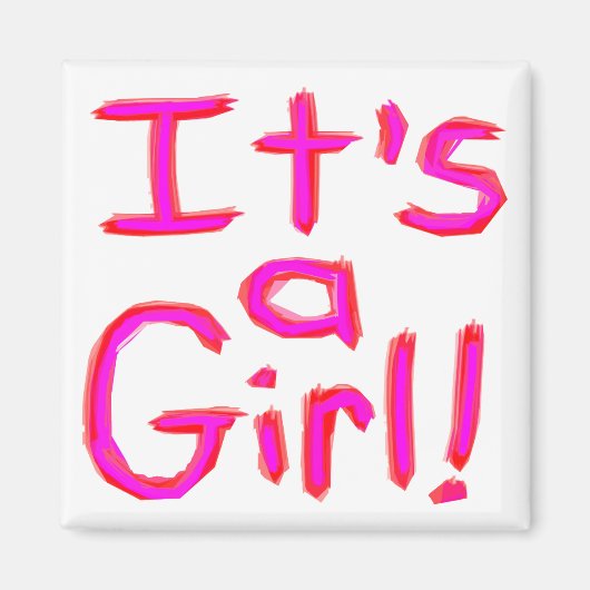 Het is een meisje! magneet (Voorkant)