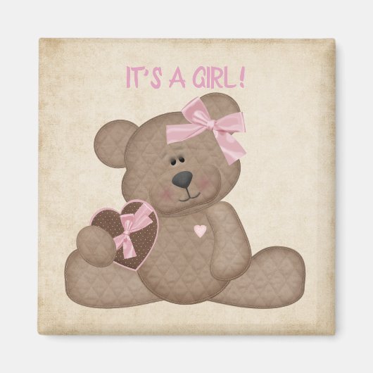 HET IS EEN MEISJE Magnet (Voorkant)