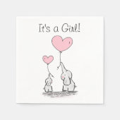 Het is een meisje mam Baby olifant papier servette Servet (Voorkant)