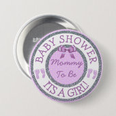 Het is een meisje, mama om Baby shower Button te z (Voorkant /achterkant)