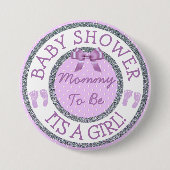Het is een meisje, mama om Baby shower Button te z (Voorkant)