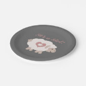 Het is een meisje! Mama Sheep Papieren Bordje (Gekanteld)