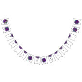 Het is een meisje! Mandala in het paars Vlaggetjes (Alle)