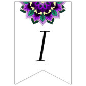 Het is een meisje! Mandala in het paars Vlaggetjes (Derde vlag)