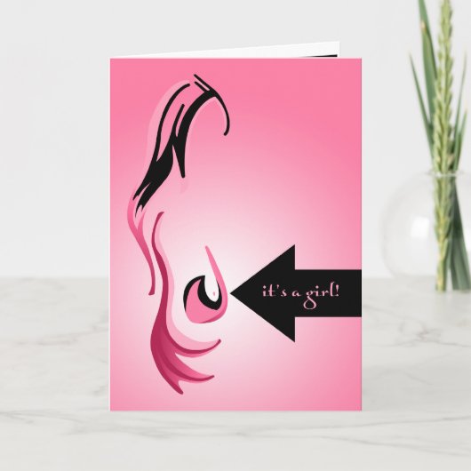 het is een meisje! : markdrawn vrouw aankondiging (Voorkant)