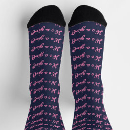 Het is een meisje! Medium roze script baby geslach Sokken