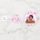 Het is een meisje | Meisjes bloemenBaby shower Confetti (Achterkanten)