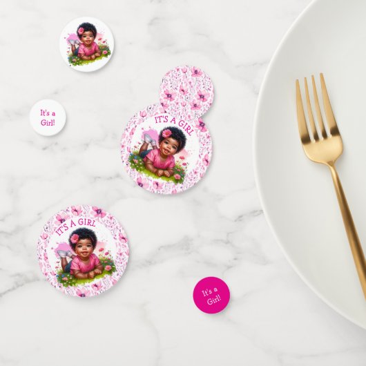 Het is een meisje | Meisjes bloemenBaby shower Confetti (Groep)