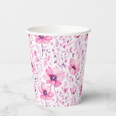 Het is een meisje | Meisjes bloemenBaby shower Papieren Bekers (Achterkant)