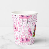 Het is een meisje | Meisjes bloemenBaby shower Papieren Bekers (Rechts)