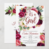 Het is een meisje met bloedige boer en maroon flor kaart (Voorkant / Achterkant)