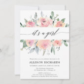 Het is een meisje met een grove baby shower van ee kaart (Voorkant)