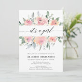 Het is een meisje met een grove baby shower van ee kaart (Staand voorkant)