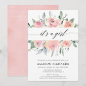 Het is een meisje met een grove baby shower van ee kaart (Voorkant / Achterkant)