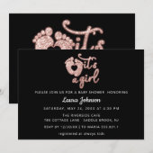 Het is een meisje met nieuw Roos voor baby's met z Kaart (Voorkant / Achterkant)