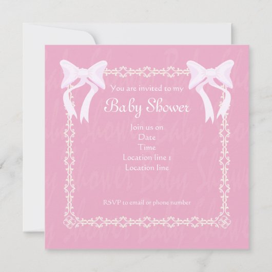 Het is een meisje met roze schoenen voor baby-meis kaart (Achterkant)