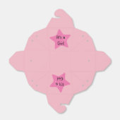 Het is een meisje met roze ster bedankdoosjes (Uitgevouwen)