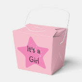 Het is een meisje met roze ster bedankdoosjes (Voorkant Zijde)