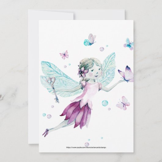 Het is een meisje... met vlinders. save the date (Achterkant)