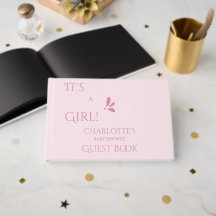 Het is een meisje! Minimalisme Pastel Roze Baby Sh