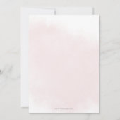 Het is een meisje Modern Pink Blush Floral Baby sh Kaart (Achterkant)