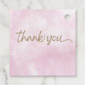 Het is een meisje Modern Pink Bourgondië Floral Ba Bedankjes Labels (Achterkant)