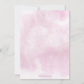 Het is een meisje Modern Pink Bourgondië Floral Ba Kaart (Achterkant)