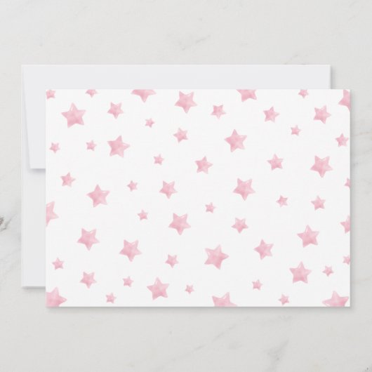 Het is een meisje | Modern Roze Olifant Meisje Bab Kaart (Achterkant)