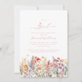 Het is een meisje! Modern, Wildbloem, Baby shower Kaart (Voorkant)