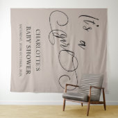 Het is een meisje moderne minimale kalligrafie bab wandkleed (In Situ (horizontaal))