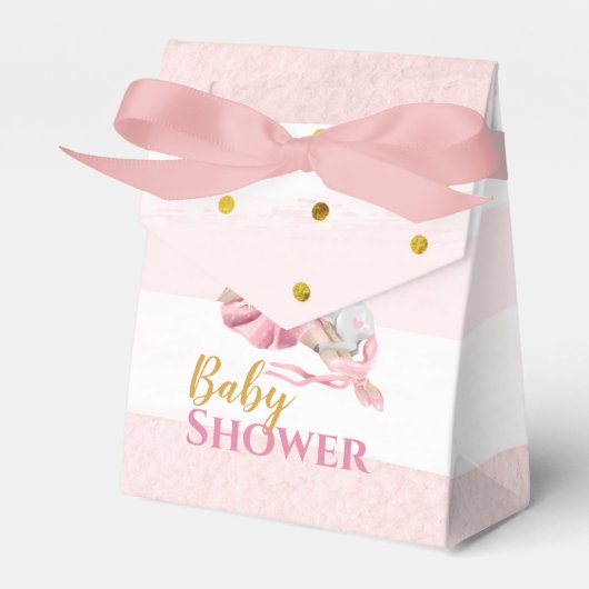 Het is een meisje mooi Ballerina Baby shower Bedankdoosjes (Voorkant Zijde)