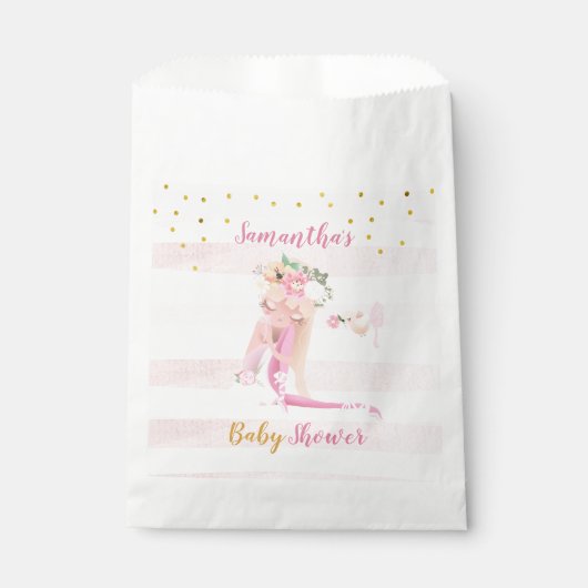 Het is een meisje mooi Ballerina Baby shower Bedankzakje (Voorkant)
