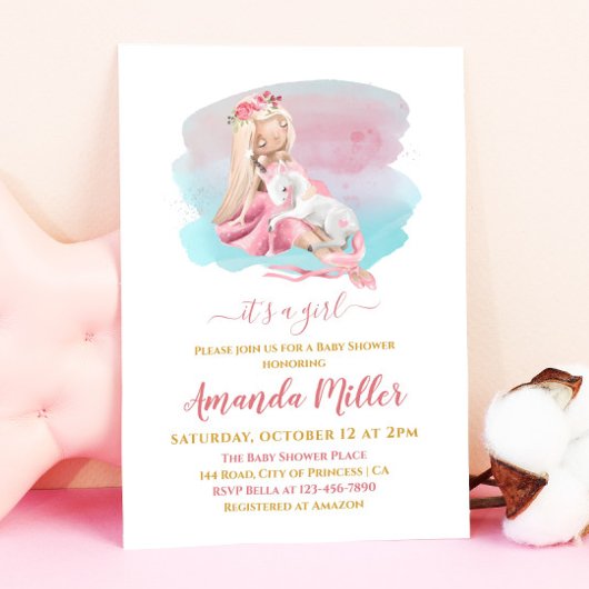 Het is een meisje mooi Ballerina Baby shower Kaart