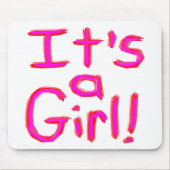 Het is een meisje! muismat (Voorkant)