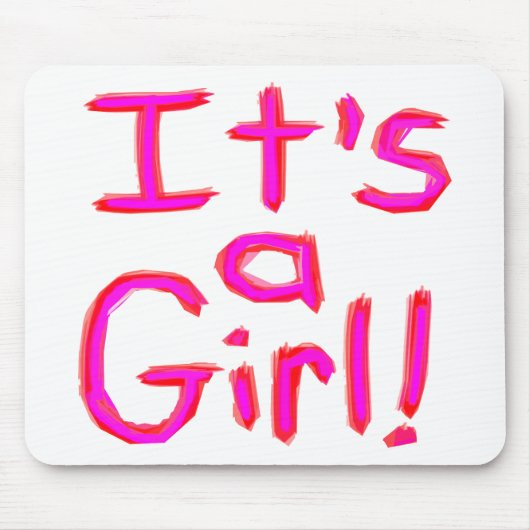 Het is een meisje! muismat (Voorkant)
