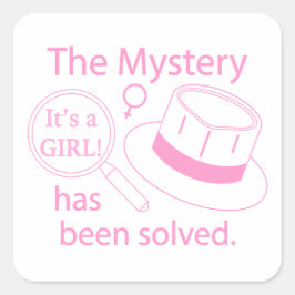 Het is een meisje! Mystery opgelost Vierkante Sticker