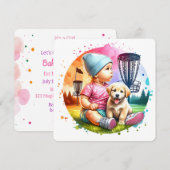 Het is een meisje, natuurlijk! Disc Golf Pun Baby  Kaart (Voorkant / Achterkant)