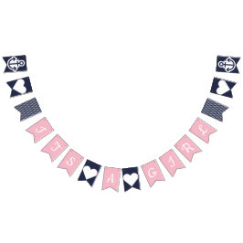 Het is een Meisje Nautical Bunting Vlaggetjes