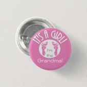 Het is een meisje! Nieuwe Baby Button voor bloedve (Voorkant /achterkant)