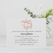 Het is een meisje nieuwe babyvoeding, Roos grijs b Kaart (Staand voorkant)